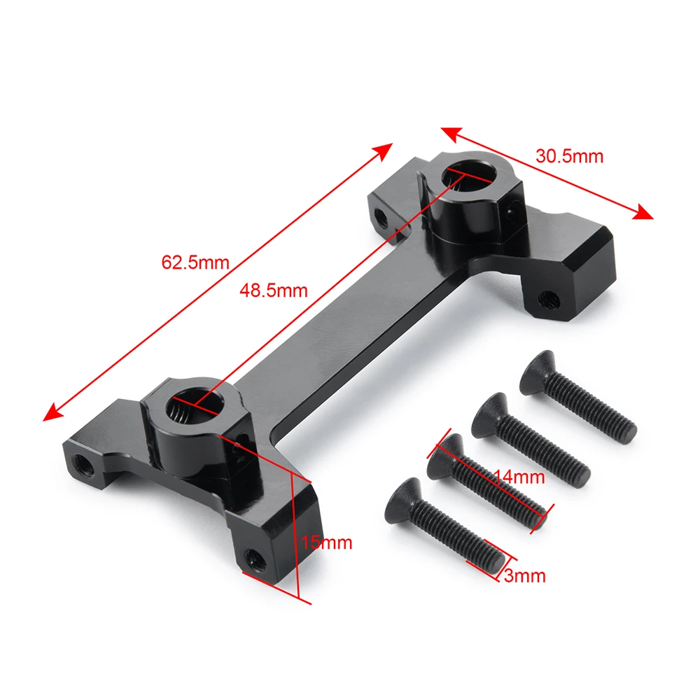 Tylny wspornik tylny YEAHRUN ze stopu aluminium karoseria uchwyt mocujący do osiowego SCX10 III 1/10 zdalnie sterowany samochód gąsienicowy części