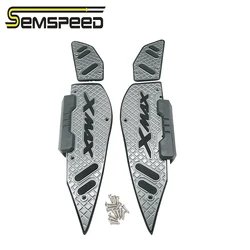 SEMSPEED XMAX 수정 CNC 오토바이 발받침 풋 페달 플레이트 매트, 야마하 XMAX 250 300 400 2017-2023 2024 풋 패드