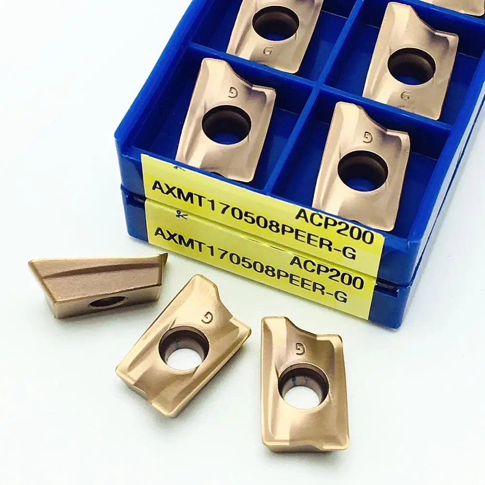 AXMT123508 AXMT170508PEER-G ACP200 Carburo di tornitura strumento originale di alta qualità di CNC inserto di fresatura AXMT 123508 AXMT 170508