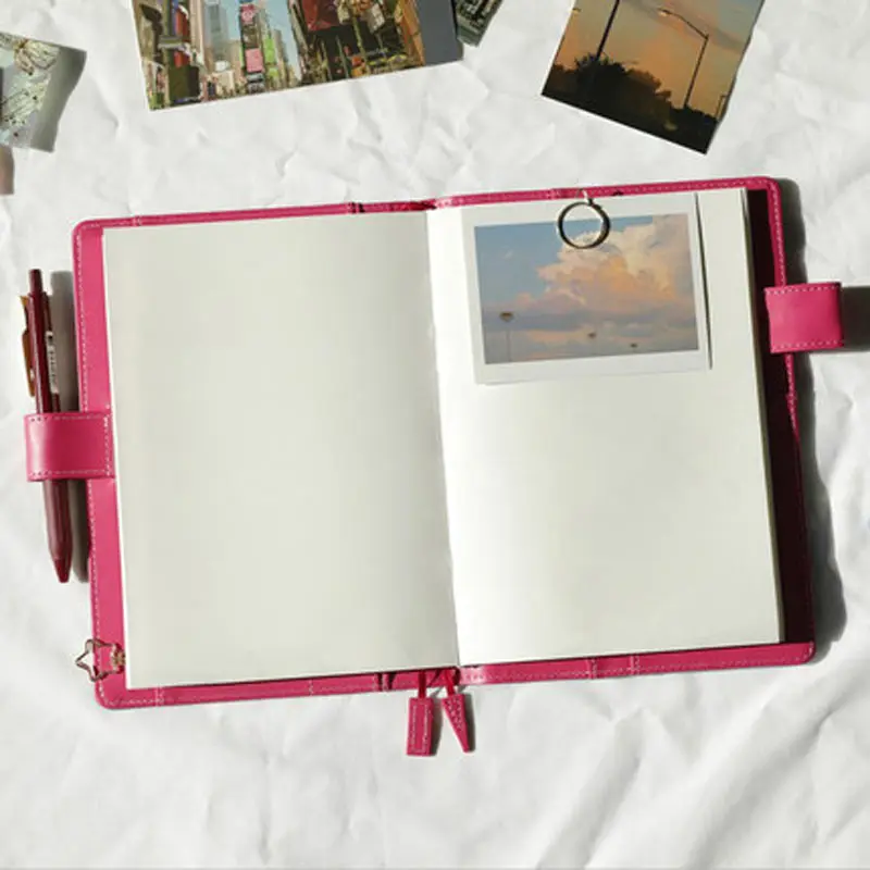 A5 Notebook Cover  Planner Diary Book Leather Specifications Covers Japanese Style Icecream Color School