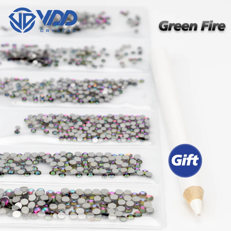 VDD Mix Size SS3-SS10 Nail Art vetro cristallo Strass Non Hotfix Flatback Glitter pietre Strass colorate accessori fai da te