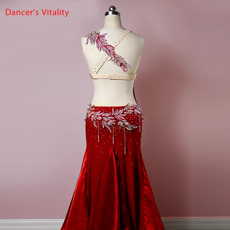 Belly Dance Dress Performance Clothing Woman High-End Diamond-Studded Long Skirt Profession Custom Child Competition Clothes