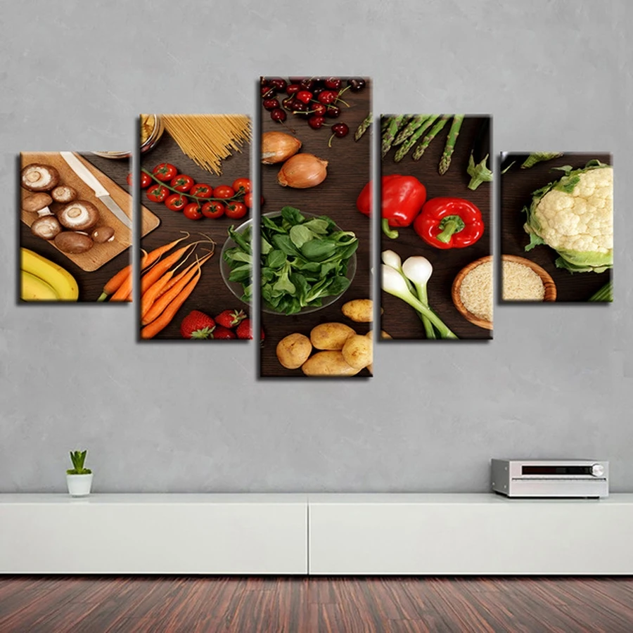 5d diy diamond painting Vegetable cross stitch full square/round 3d diamond embroidery 5pcs home kitchen adornm decoration