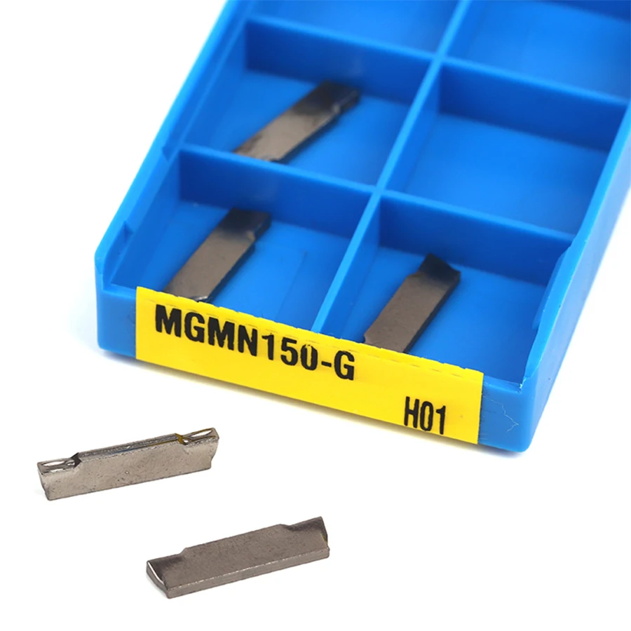 10pcs MGMN150 MGMN200 MGMN300 MGMN400 H01 Carbide Grooving Inserts Lathe Slotted Blade For Aluminium Cutting Turning Tool insert