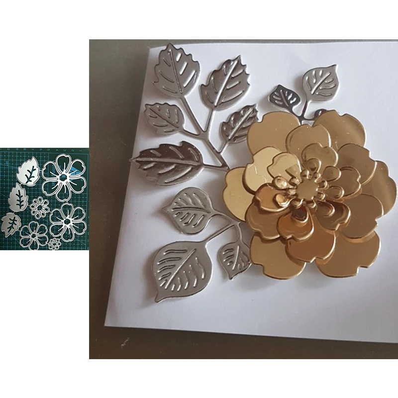 Hot Graceful Flower Leaves Derac Low-cost Explosion Series Metal Cutting Dies Scrapbooking Album Paper DIY Cards Crafts New 2019