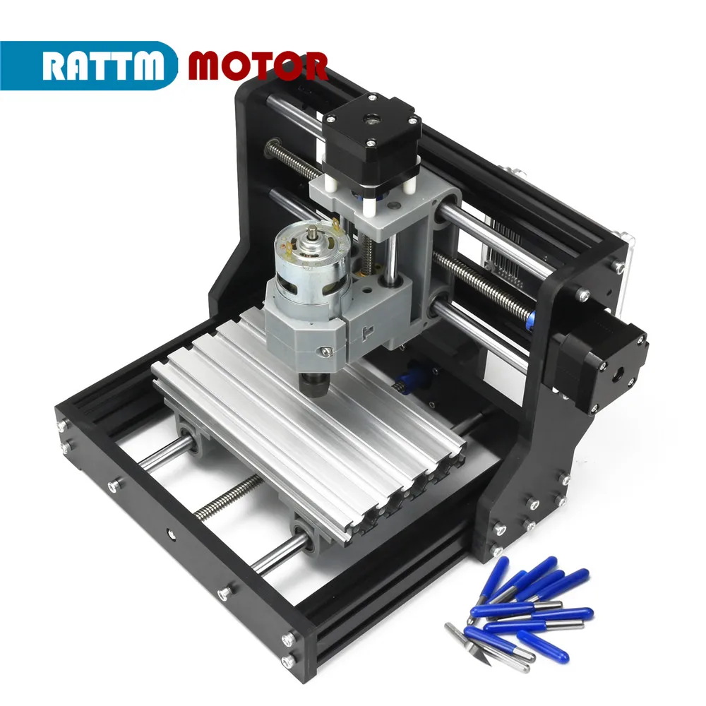 RATTM 1610Pro Mini maszyna frezowanie CNC Upgrade GRBL DIY 3-osiowy laserowa maszyna grawerująca CNC Router stół do przyrząd do cięcia drewna PCB