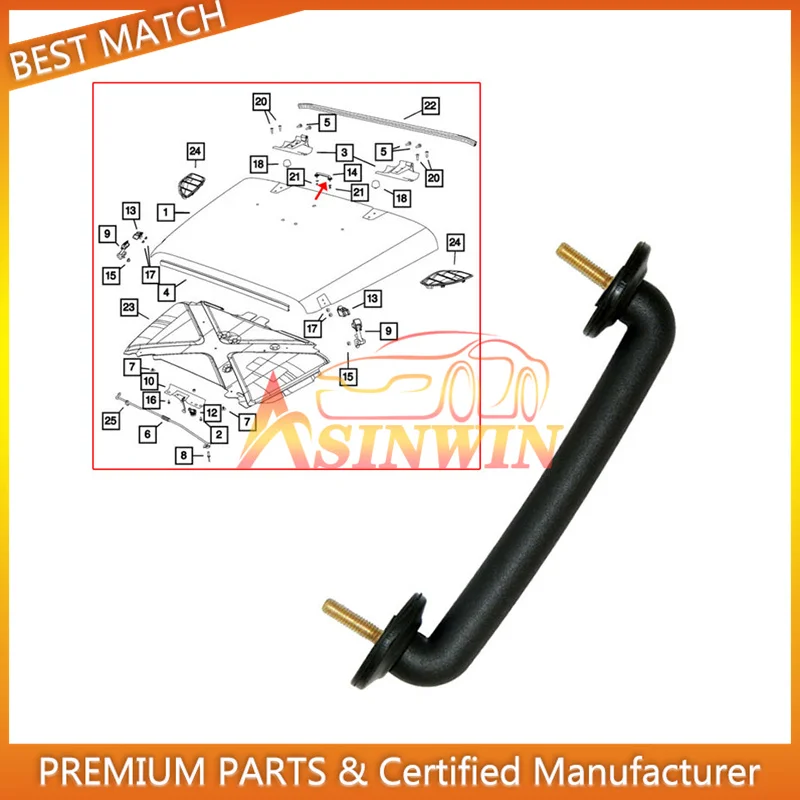 

55176422 Совершенно новые черные аксессуары, железная петля для капота 55176422, подходит для Jeep Wrangler