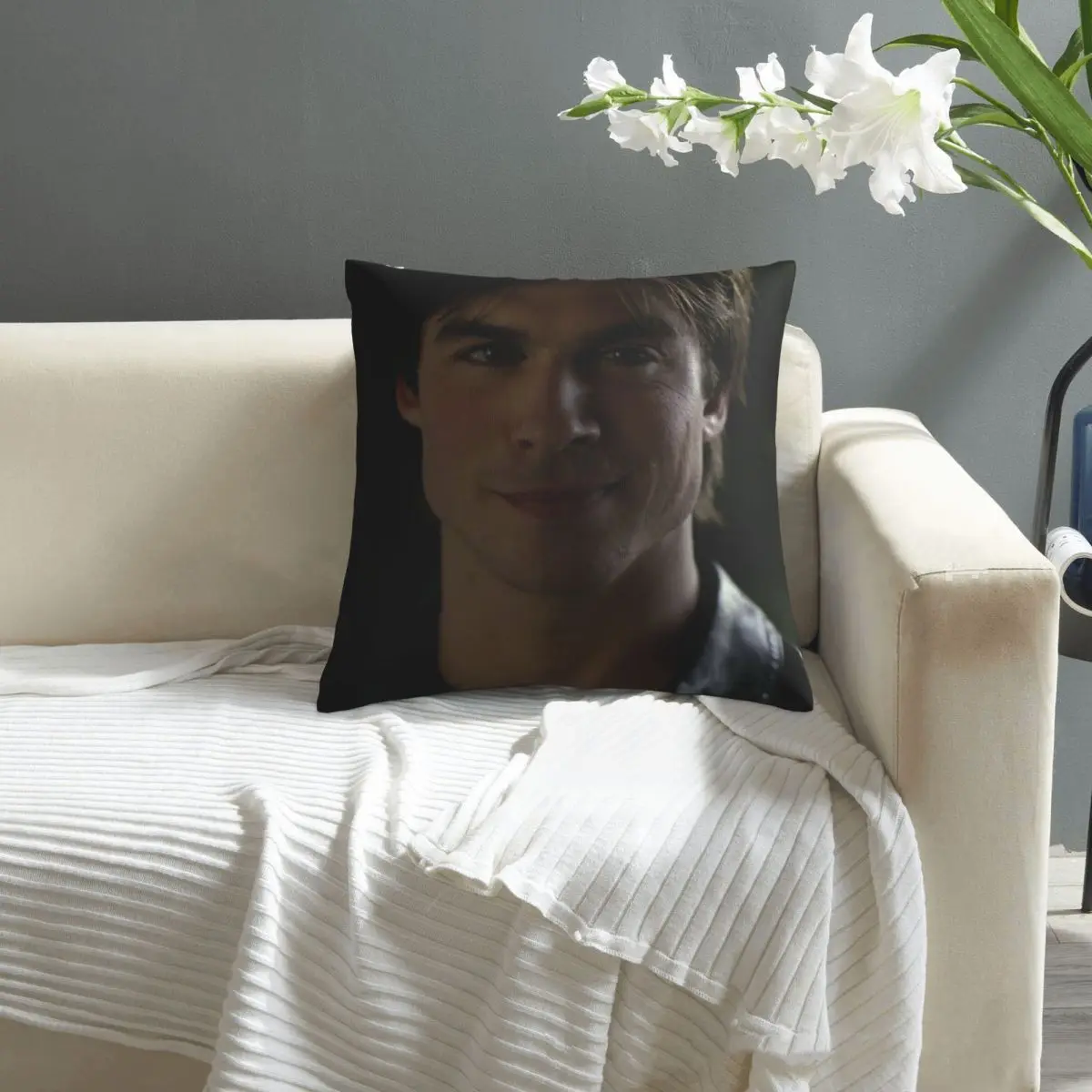 

Damon Salvatore pillowcase printed cushion cover sofa waist pillow pillow cover