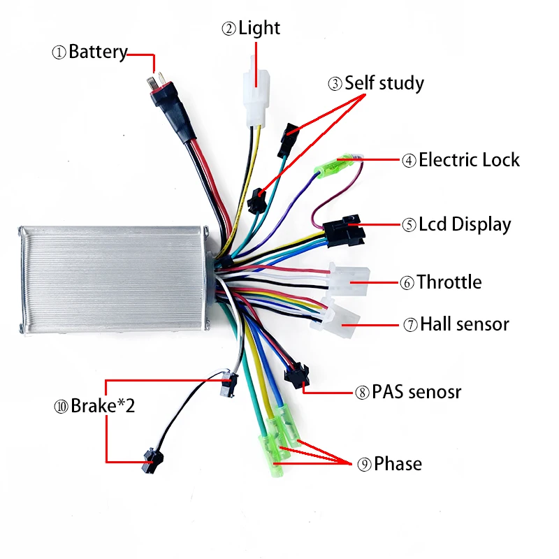 ZEMAKE контроллер электровелосипеда 36V E BikeController для бесщеточных двигателей 350W 250W велосипедные комплекты для конверсии