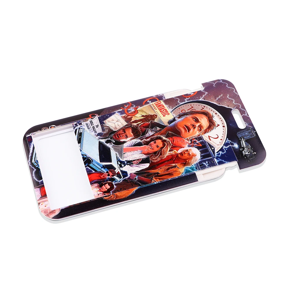 Чехол Flyingbee X2186 с надписью «Назад в будущее», шнурок, ID-бейдж, чехол для автобусного удостоверения личности, скользящий ремень, держатель для карт