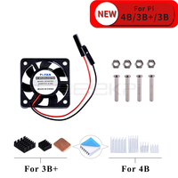 GeeekPi 1 Set of DC 5V 30*30*7 Cooling Fan 3007 Heat Sink Kit or 2 set / 4 set Pack for Raspberry Pi 4B Pi 4 Model B / 3 B + / 3