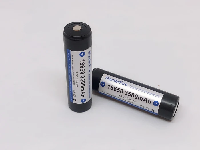 

Wholesale MasterFire Original Protected 18650 3500mAh 3.7V 10A Battery Rechargeable Lithium Batteries with PCB Made in Japan