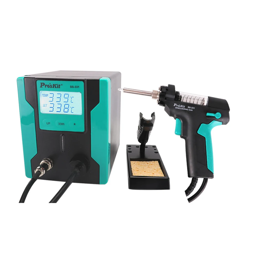 Bomba De Sucção De Estanho Elétrico, SS-331H ESD LCD Digital BGA Desoldering Sucção, Elétrica Absorver Dormir Função