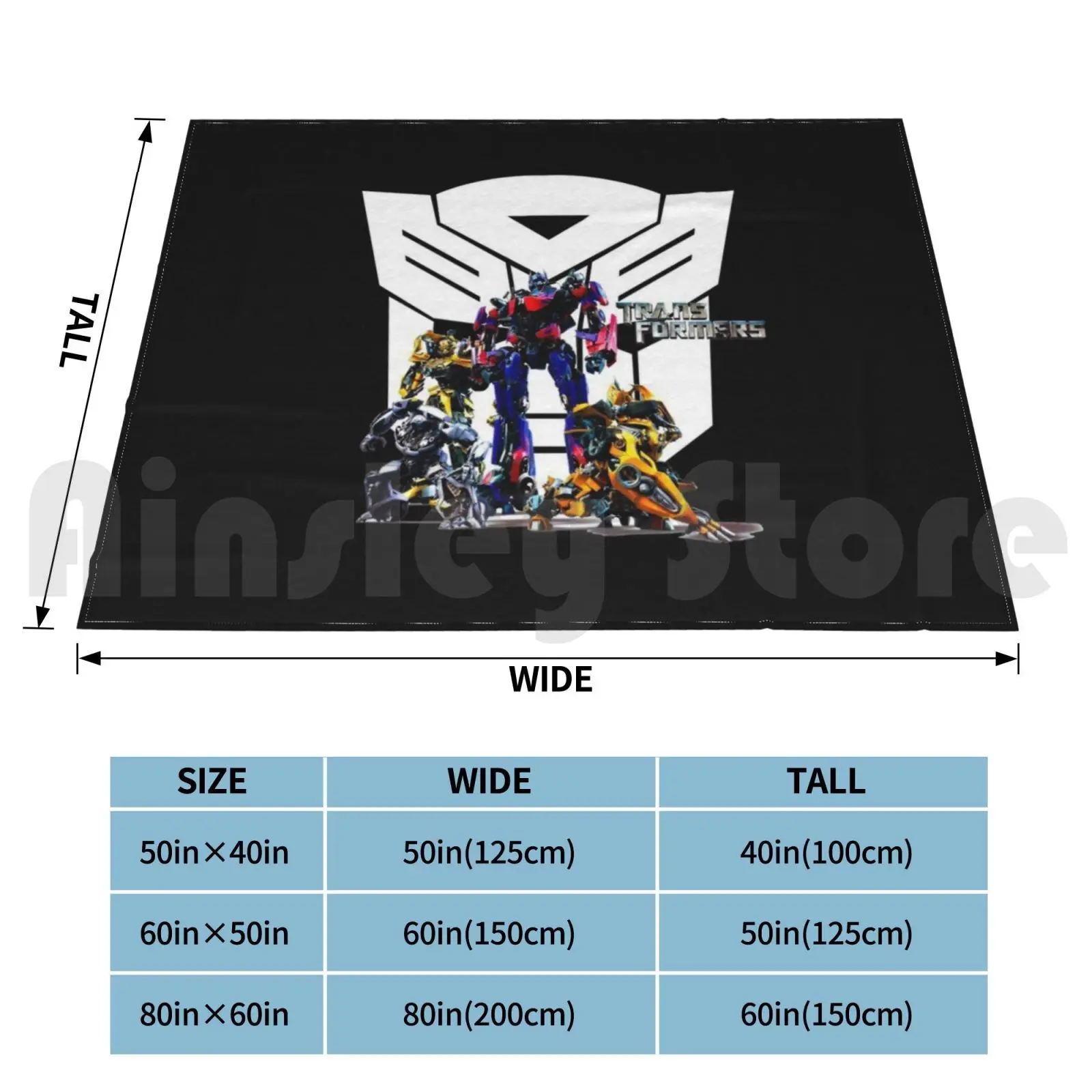 Autobots ( Hq ) Blanket Fashion Custom Autobots Decepticon Semi Bumblebee Starscream Camaro Cartoon