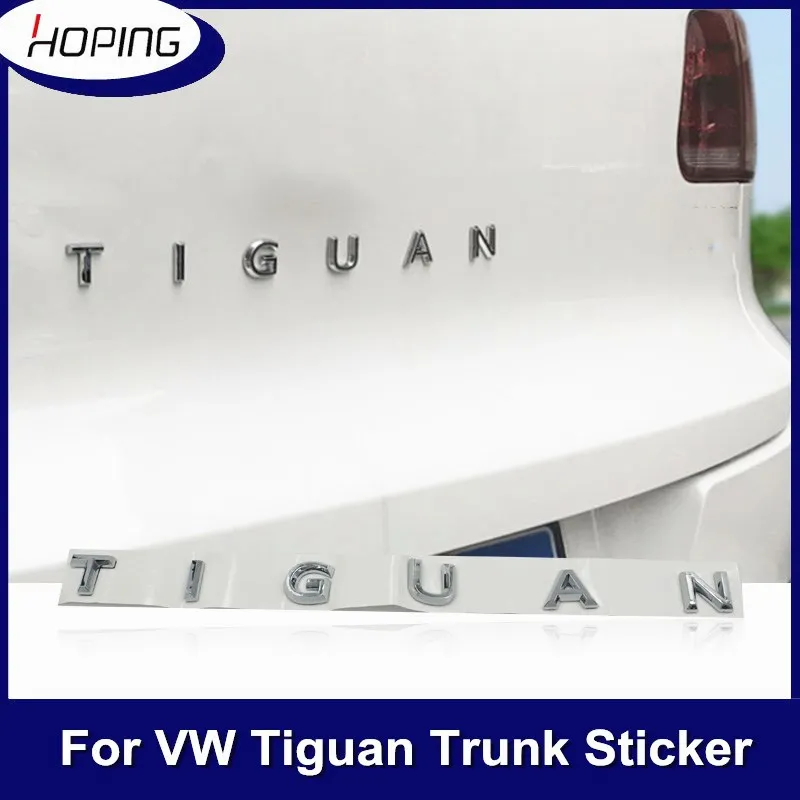 Hoping Ready Stock 3D Chrome ABS For TIGUAN Car Styling Rear Trunk Logo Badge Sticker