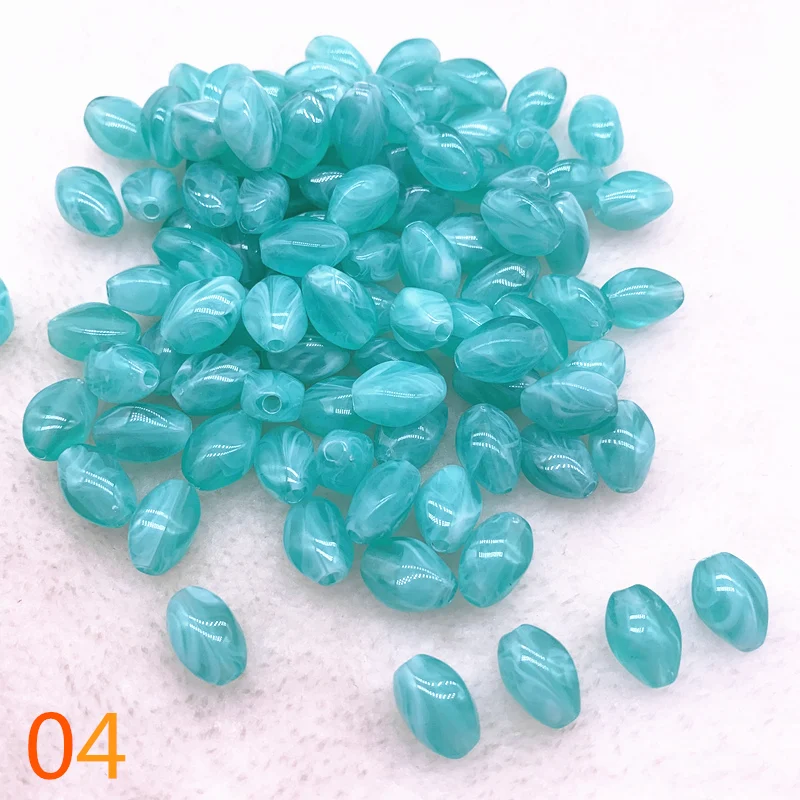 30pcs13*8*7mm oval shape Acrylic Beads Spacer Loose Beads For Jewelry Making DIY Bracelet