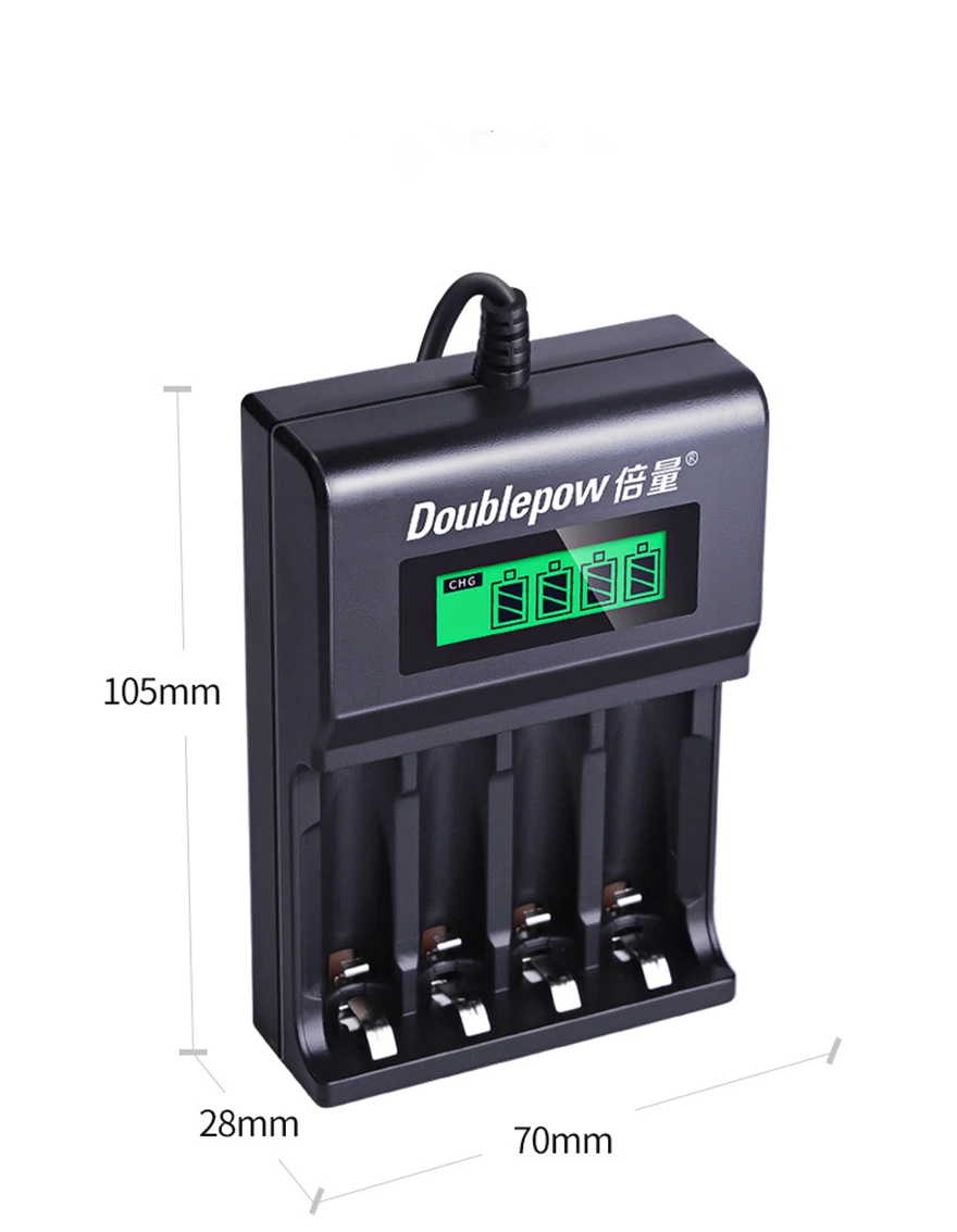 6PCS original 1.2v AA rechargeable battery large capacity 3200mAh Ni-MH rechargeable battery + 4 slot USB smart charger