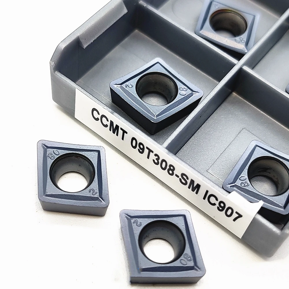 Imagem -03 - Cnc Metal Torno Interno Turning Tool Carbide Insert Torneamento de Alta Qualidade Insere Ccmt09t304 Ccmt09t308 sm Ic907 Ic908