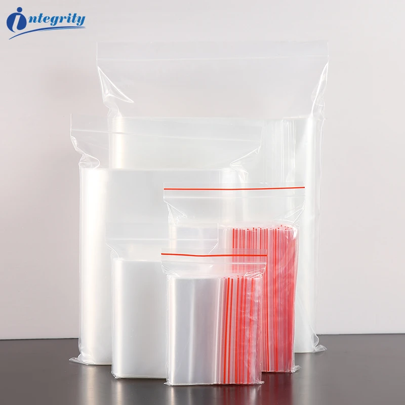 INTEGRITY 10000ps 8*12Cm High Quality Zipper Clear Self Sealing Plastic Packaging Supplies Gift Sundries Storage Waterproof Bags