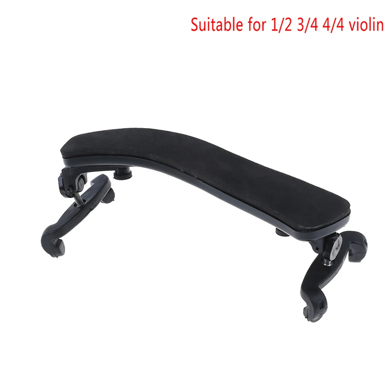 Violin Shoulder Rest Adjustable Pad Support for Violin 1/2-4/4 1/8-1/4 Black