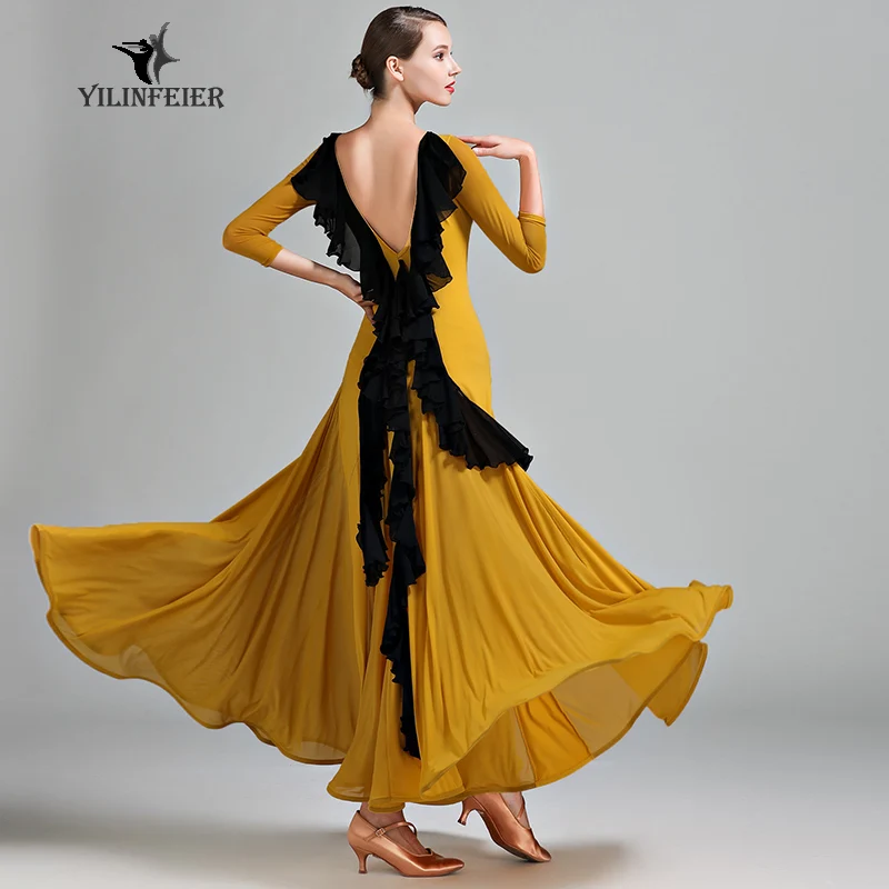 New ballroom dance competition dress dance ballroom waltz dresses standard dance dress women ballroom dress  S9044