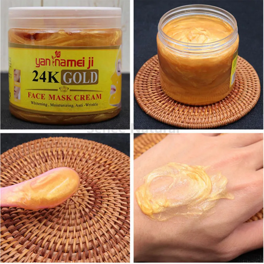 

24K Gold Mask Gel Paste Brightening Skin Wrinkle Firming Moisturizing Skin Care Mask Beauty Salon 400g