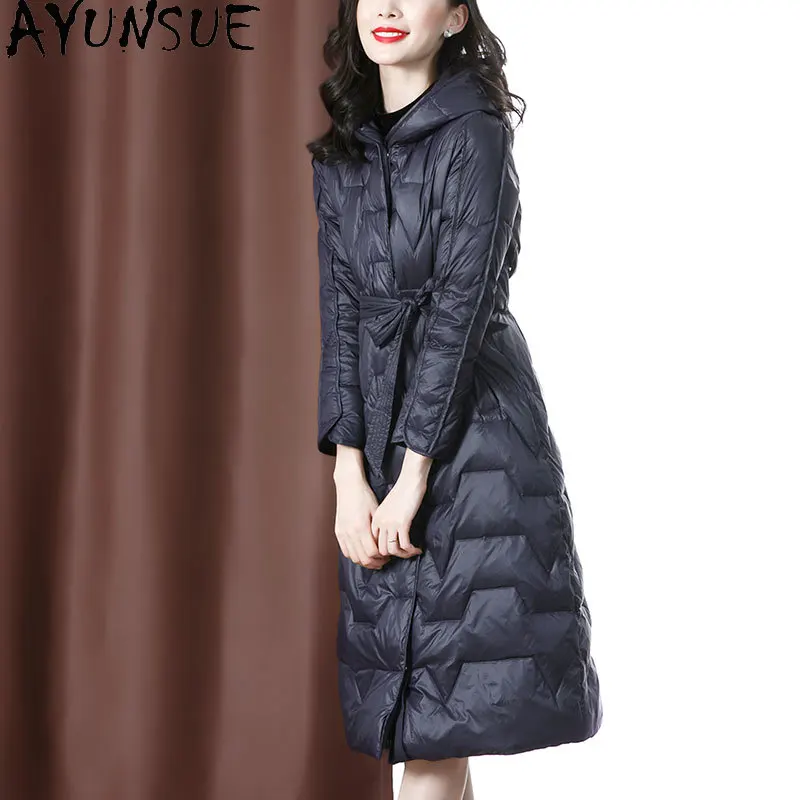 

AYUNSUE Women's Winter Down Jackets 2020 Korean Style Coats Woman 90% White Duck Down Jacket Female Long Parkas Ropa Mujer