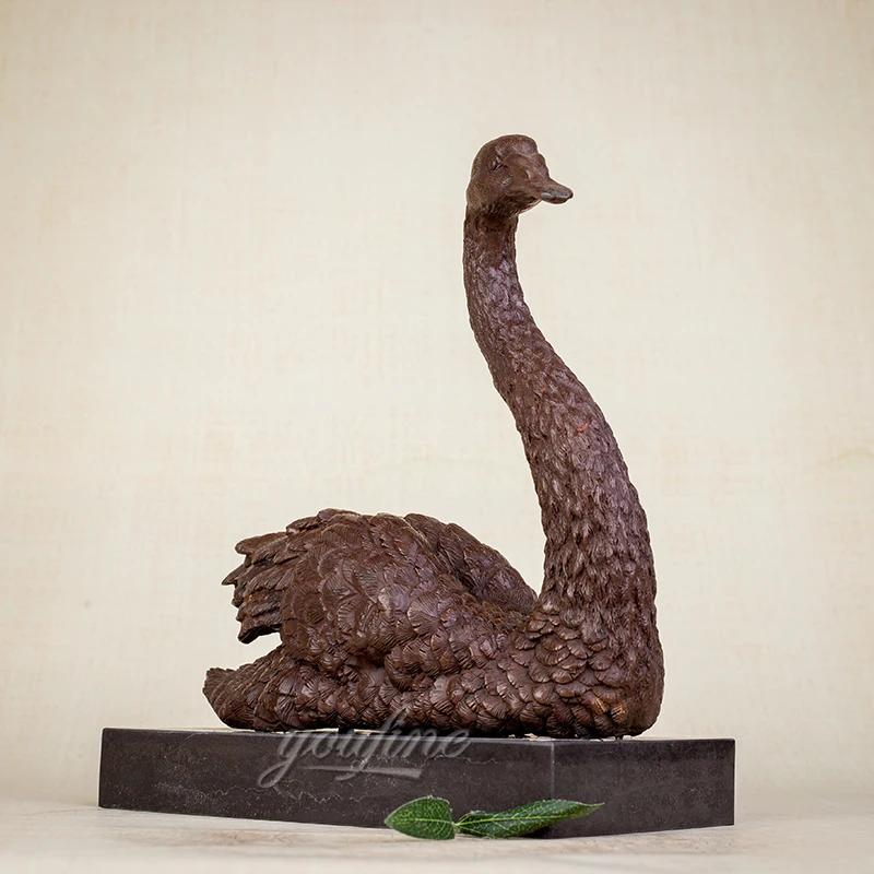 Bronze Love Swan Statue Bronze Swan Sculpture Modern Art Animal Sculpture Craft Wedding Anniversary Gift For Home Decor Ornament