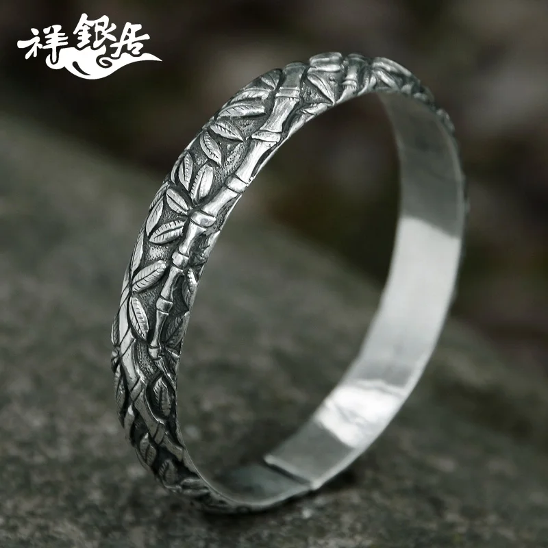 ★silver bamboo personality men and women with silver bracelet wind restoring ancient ways of bamboo silver bracelets