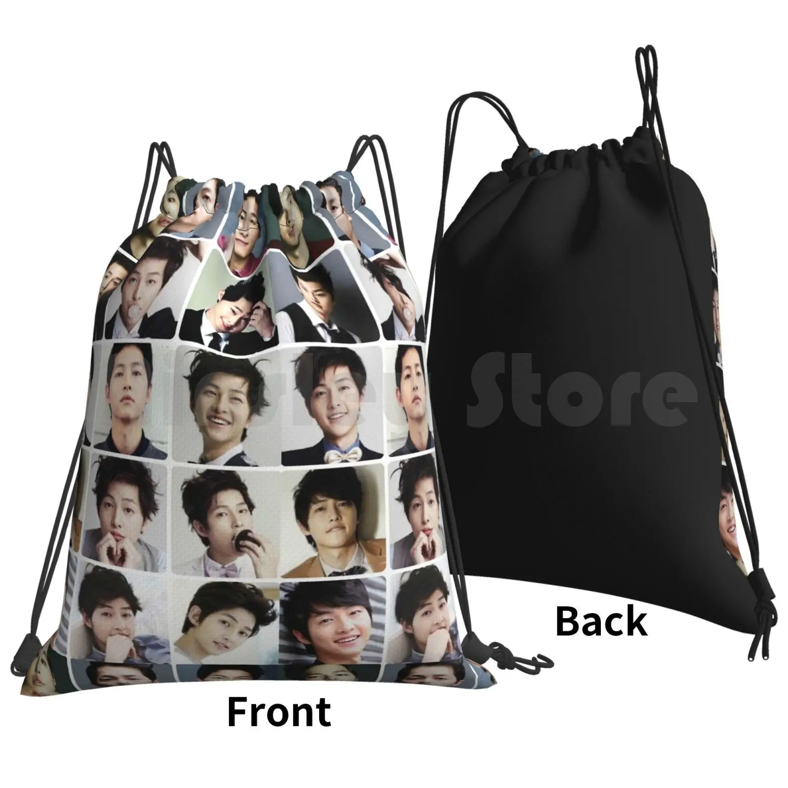 Song Joong Ki Backpack Drawstring Bags Gym Bag Waterproof Song Joong Ki Werewolf Korea Korean Hot Men K Pop Actor