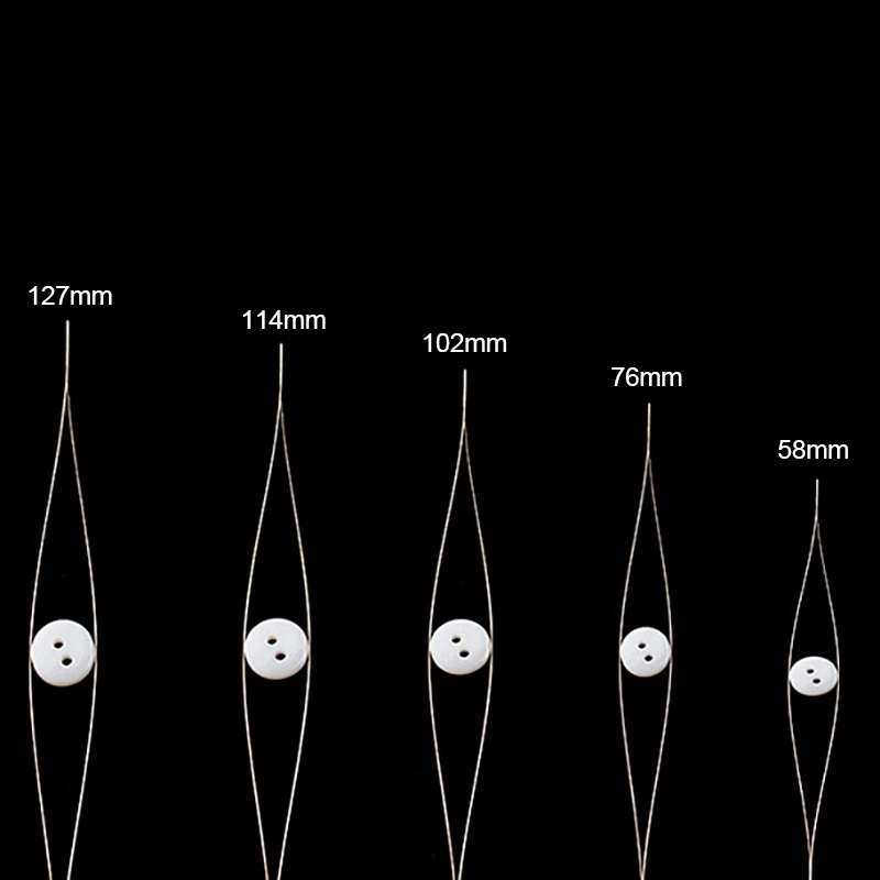 Aiguilles à perles à ouverture centrale en acier inoxydable, 5 pièces, épingles pour filetage de perles, bijoux faits à la main pour femmes, accessoires de bricolage