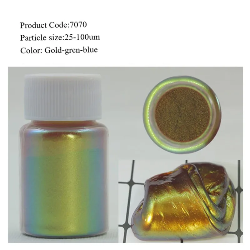 Chameleon Effect  Pearl  Pigment Powder Paint Color Shift with Viewing Different Angle  RC- 7070series  for Cosmetics, Auto