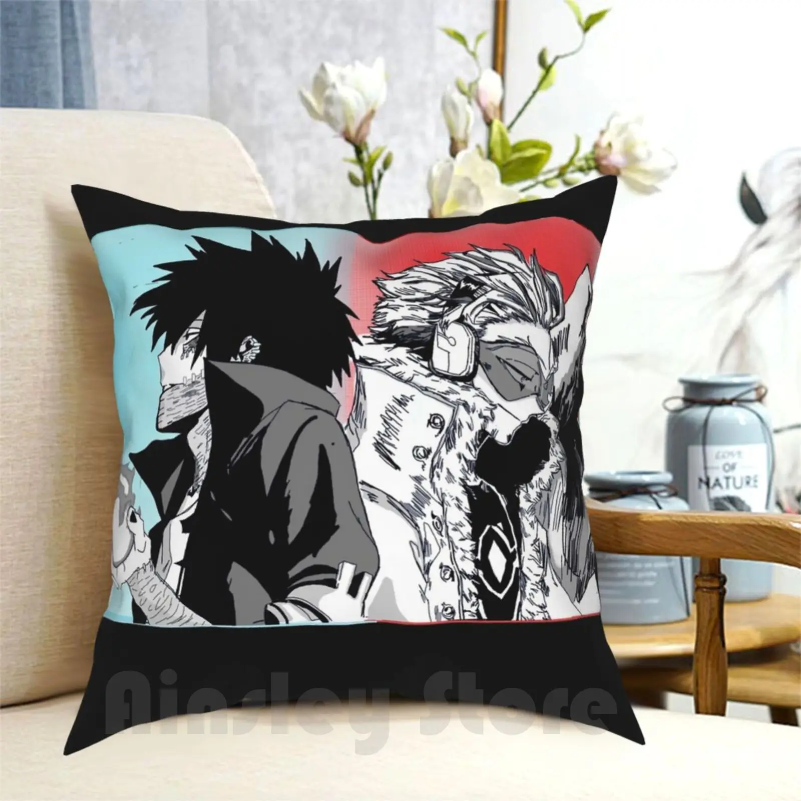 Dabi And Hawks Pillow Case Printed Home Soft DIY Pillow cover Dabi Hawks Kiego Takami Dabihawk Boku No Hero Academia Bnha