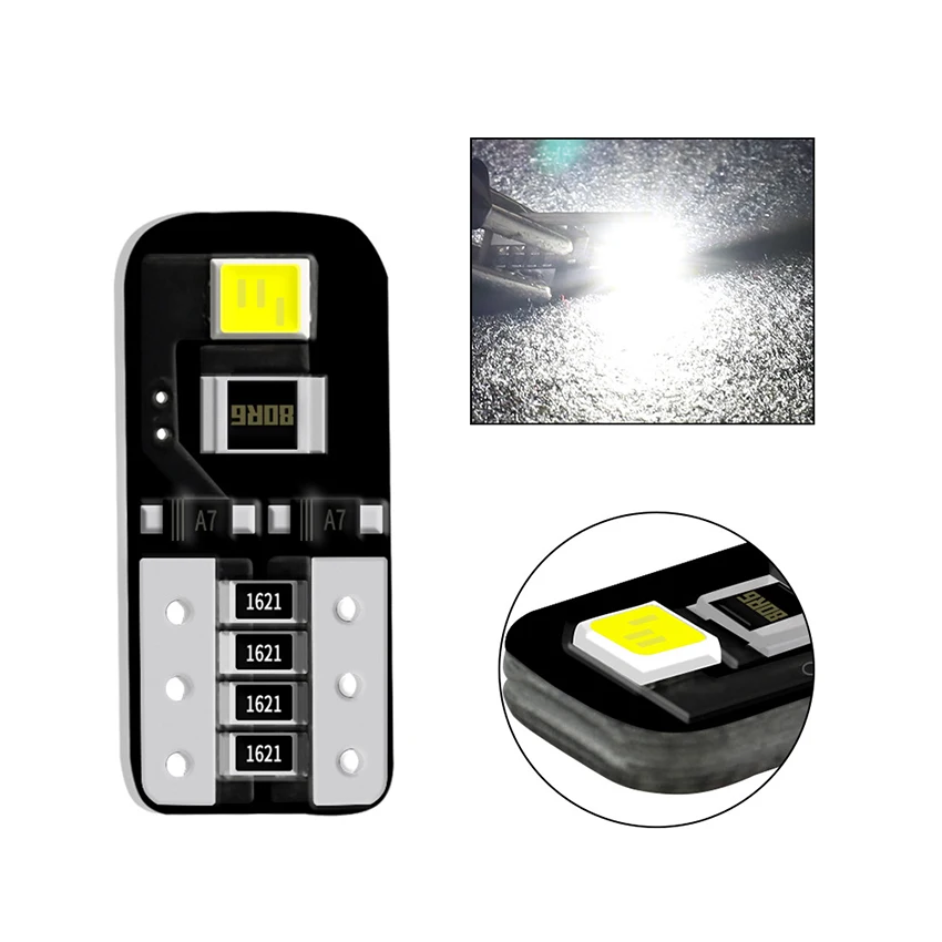 2 pz/lotto 194 168 2835 T10 2 SMD LED bianco luci per auto lampadina Super Bright 6,500K per indicatore del tetto, indicatore laterale per auto Dome Map Door