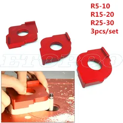 3pcs/set Radius Jig Router Templates Aluminium Alloy Radius Corners R5 R10 R15 R20 R25 R30