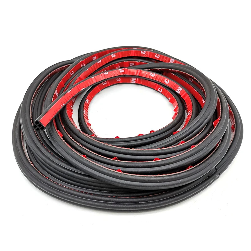 5m Car Door Protector Sealant Strip Double layer L shape seal strip For door trunk hood car accessories exterior