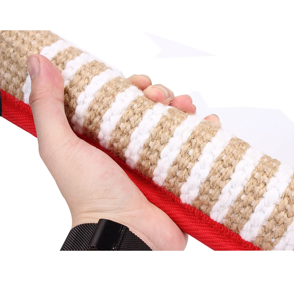 Dog Training Bite Tug Pillow Dog Training Hemp Cloth Chewing Toy Dog Bite Stick With 2 Rope Handles Dog Accessories