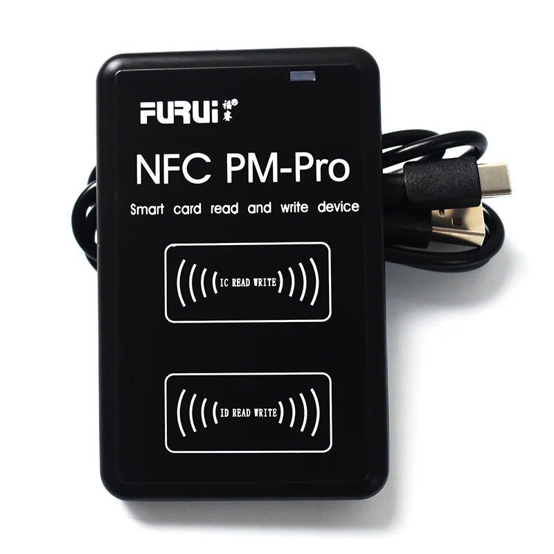 NFC PM Pro 125Khz 13,56 Mhz inglés RFID copiadora duplicadora llave Fob lector escritor programador cifrado USB UID copia etiqueta de tarjeta