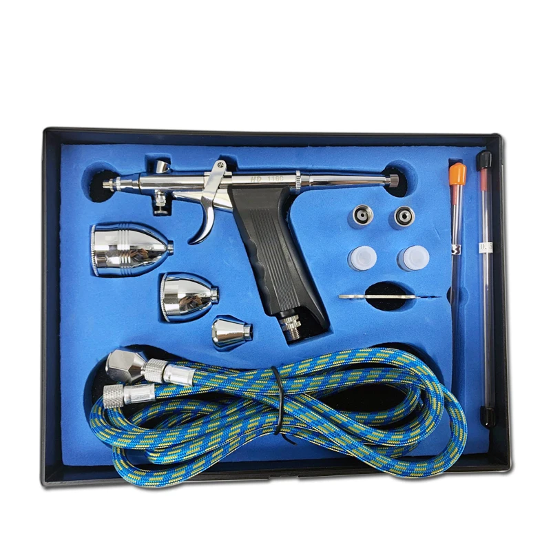 0.3mm/0.5mm/0.8mm double action spray gun trigger spray gun set with tip 3 cup spray gun model spray gun airbrush