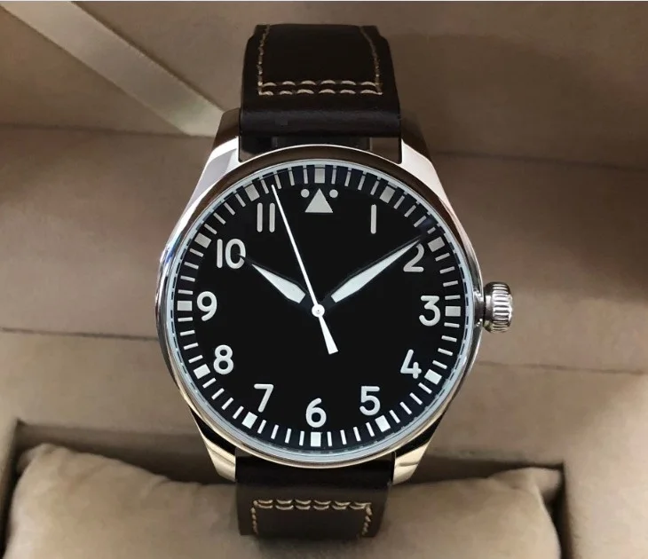 40.5mm GEERVO white or black dial Japanese VH31 Quartz movement men\'s watch luminous Pilot watch g349-g8