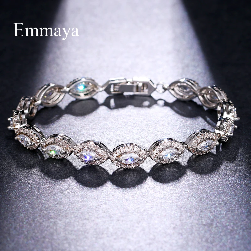 Emmaya Exquisite Geometric Multicolor Bracelet Around With Shining Cubic Zircon For Female Classic Choice In Banquet