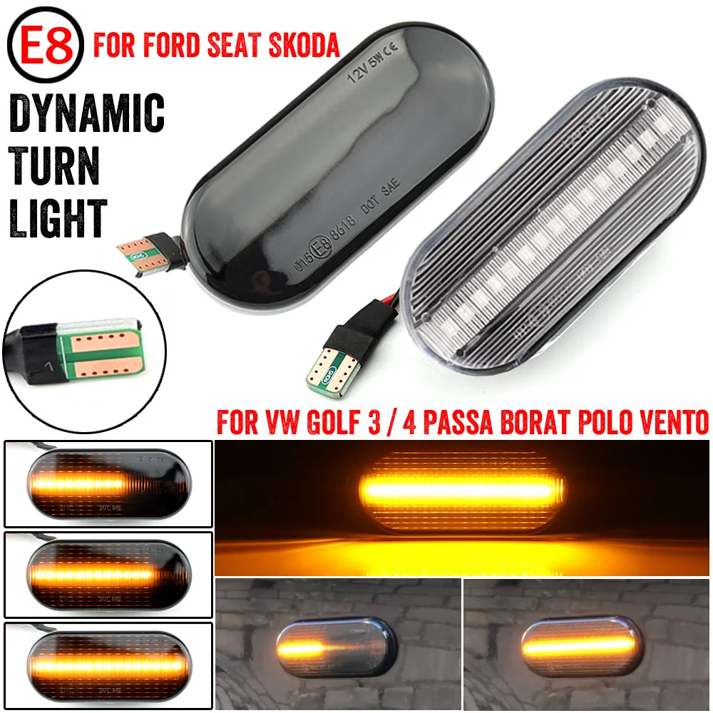 Led Dynamic Side Marker Turn Signal Light For VW Up Caddy T5 Amarok Jetta Golf 3 4 Fox Beetle Lupo Sharan Bora Passat Polo Vento