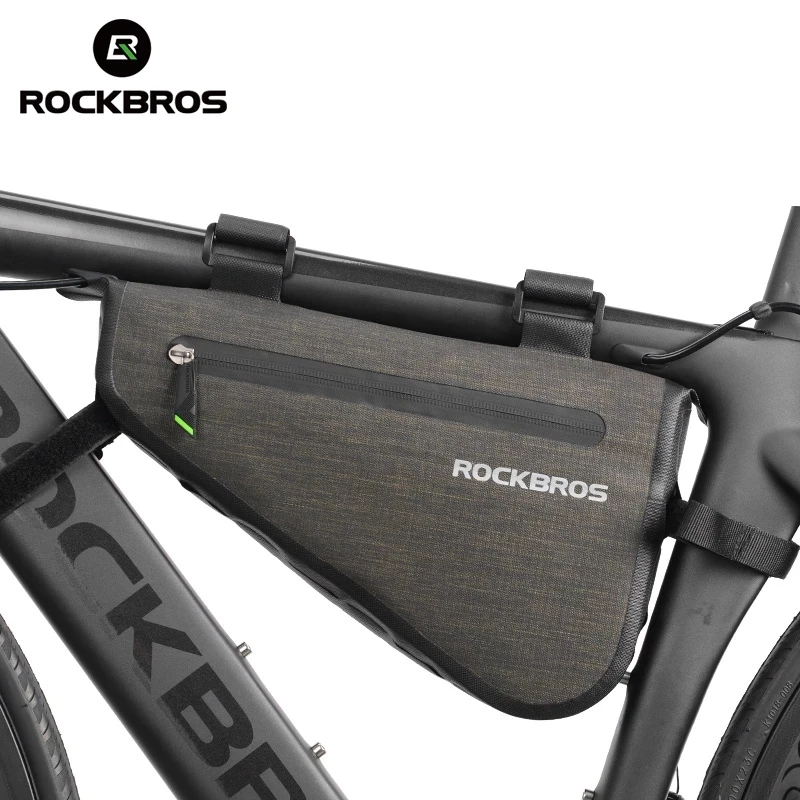 ROCKBROS-bolsa para bicicleta de gran capacidad, resistente a la lluvia, triangular, impermeable, calafateo, accesorios para bicicleta