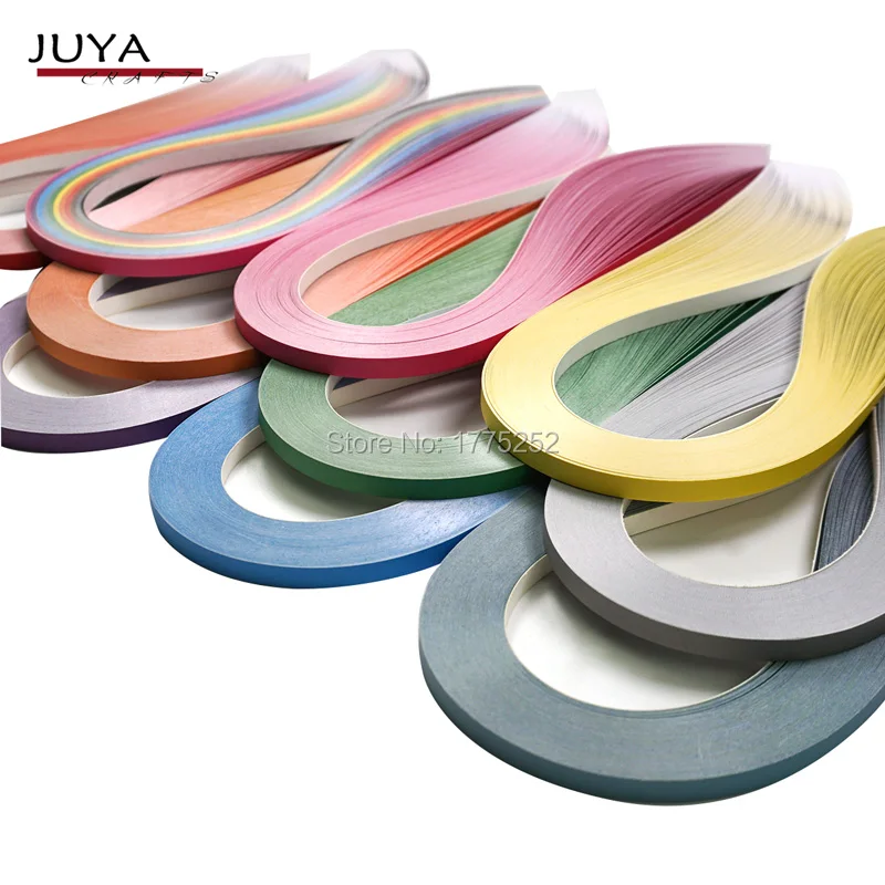 JUYA Gradiente di Carta Quilling, QP388.Each striscia dal bianco al colore scuro, 390 millimetri di lunghezza, 10 colori disponibili, 4 di larghezza