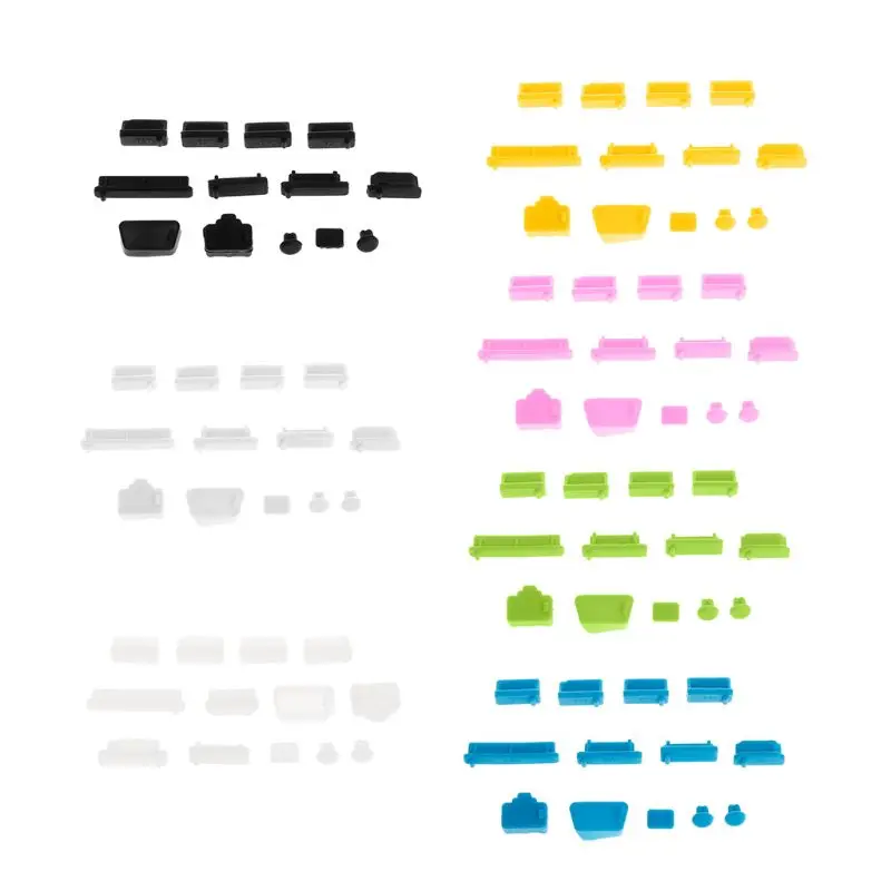 13個アンチダストプラグソフトシリコンusbプロテクターセットラップトップジャック防塵カバーストッパーカバーpcコンピュータノートブック