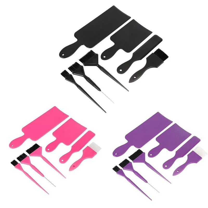 

7pcs/set Hairdressing Hair Dying Board Brushes Plastic Stirring Pro Salon Barber Set Salon Easy-cleaning Dying Tools