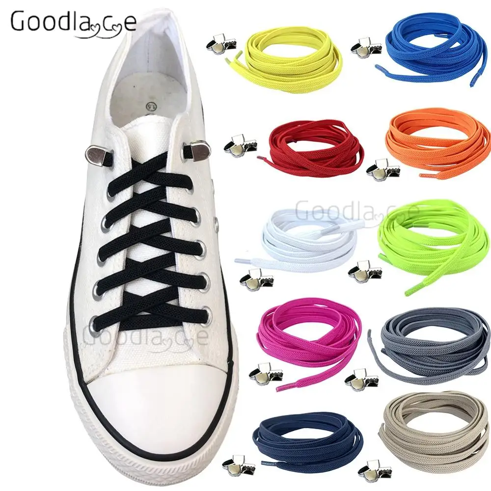 

41" No Tie Shoelaces Elastic Shoe laces Tie Free Quick Slip on Design for both Adults and Kids 12 Colors