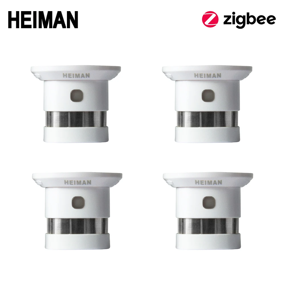 heiman zigbee detector de fumaca alarme incendio pcs sistema casa inteligente 24ghz alta sensibilidade seguranca prevencao sensor 01