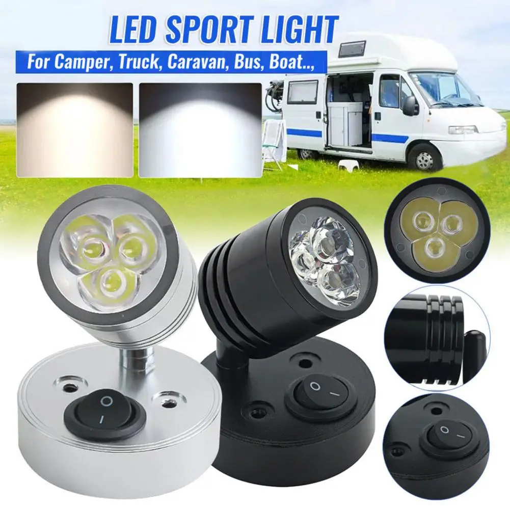 Aluminum  Great Battery Operated Wireless Spotlight White Light Interior Spot Light Anti-rust   for Motorhome