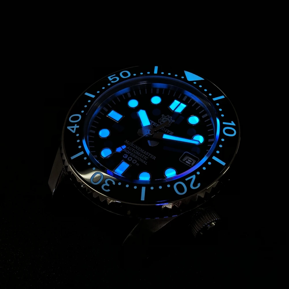 Reloj de buceo deportivo STEELDIVE para hombre, relojes de pulsera automáticos para hombre, reloj de pulsera mecánico resistente al agua de 300m, reloj luminoso con bisel de cerámica